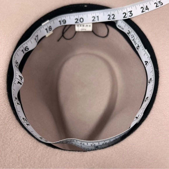 Morgan & Taylor Wool Dusty Pink Brown Trim Fedora Hat Adj OSFM Western Country - Picture 5 of 10